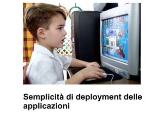 Semplicità di deployment delle
applicazioni
 