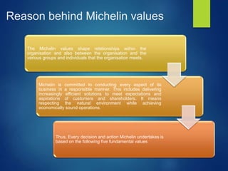 ABOUT MICHELIN DISCOVER OUR MISSION VALUES visual data 8