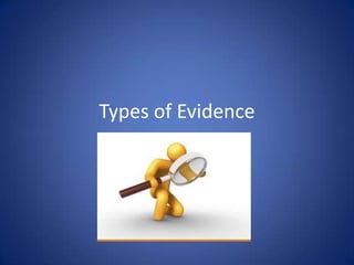 Types of Evidence
 