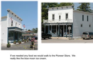 If we needed any food we would walk to the Pioneer Store.  We really like the blue moon ice cream. 