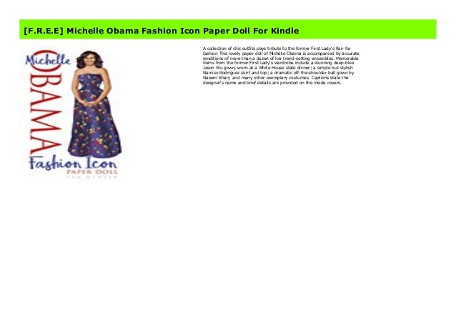 michelle obama paper dolls