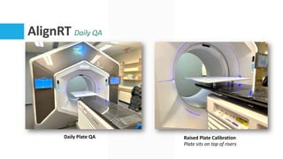 AlignRT Daily QA
Daily Plate QA Raised Plate Calibration
Plate sits on top of risers
 