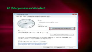 20. Select your time and click Next.
 