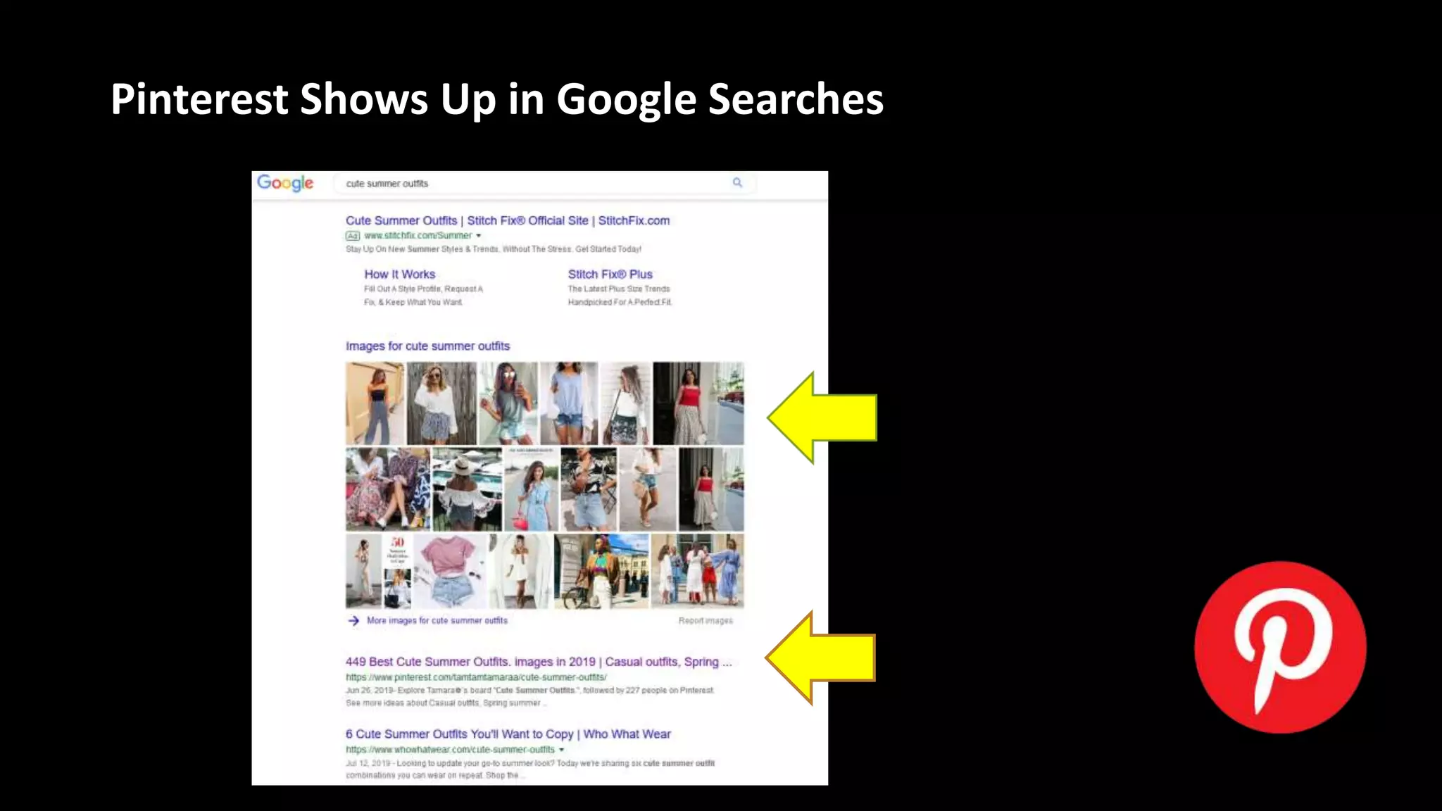 Pinterest Shows Up in Google Searches
 