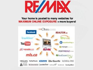 Your home is posted to many websites for
MAXIMUM ONLINE EXPOSURE = more buyers!

 