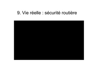 8. Vie réelle
9. Vie réelle : sécurité routière
 