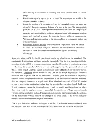 Michelson interferometer | PDF