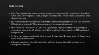 Michelson Interferometer and Its Applications | PPTX