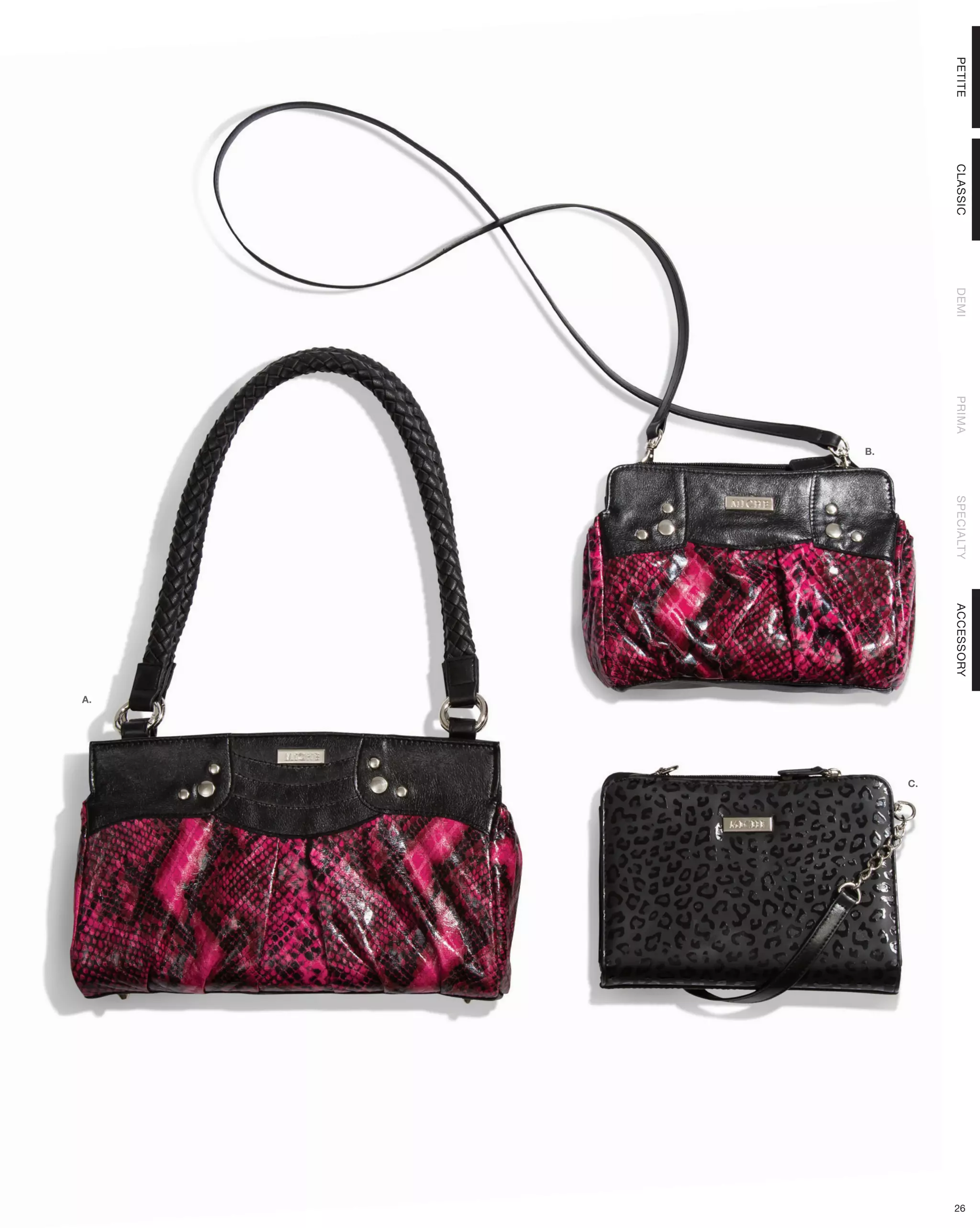 PETITE   CLASSIC   DEMI   PRIMA        SPECIALTY   ACCESSORY




                                                                         26
                                                                    C.
                                  B.




                                                               A.
 