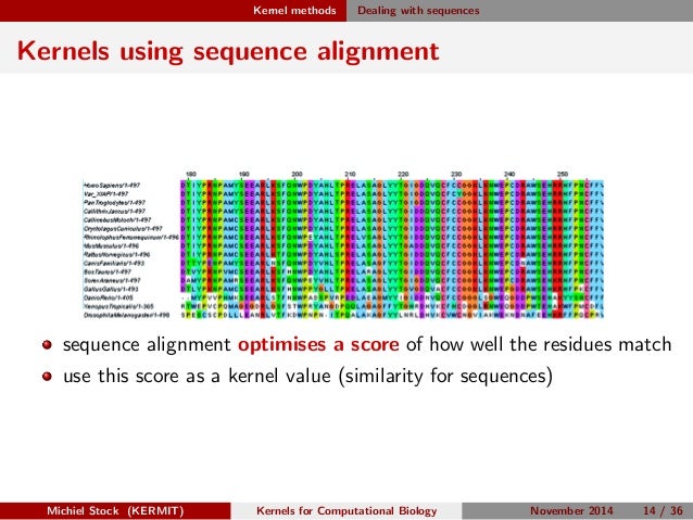 Kernel Methods and Relational Learning in Computational Biology