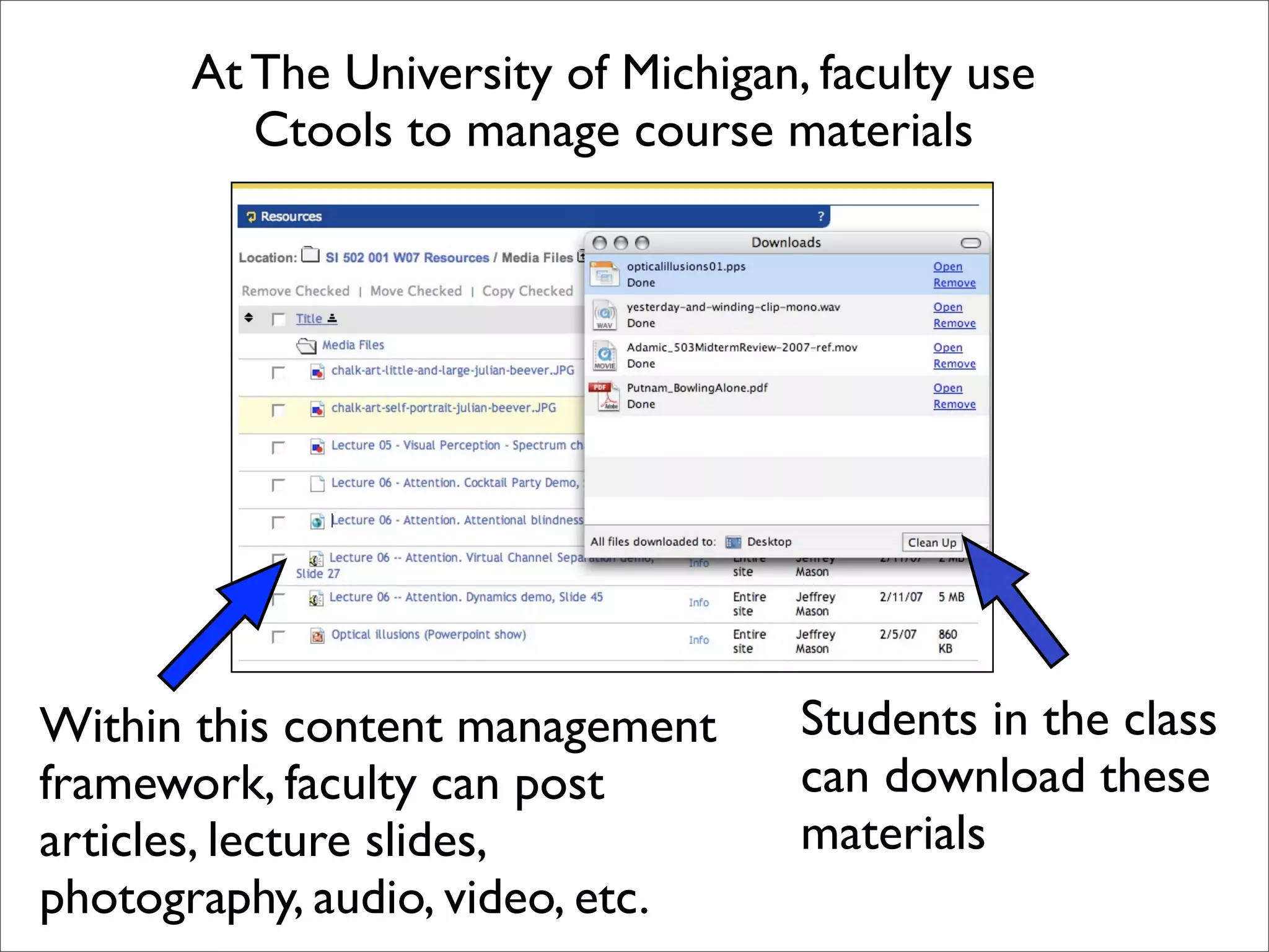 Michigan Open CourseWare dScribe and Intellectual Property introduction