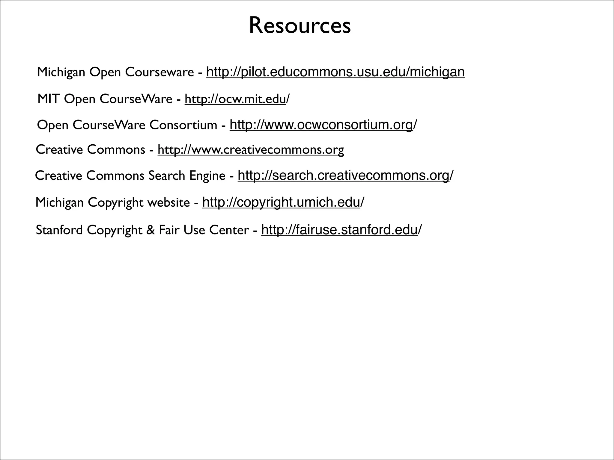 Michigan Open CourseWare dScribe and Intellectual Property introduction