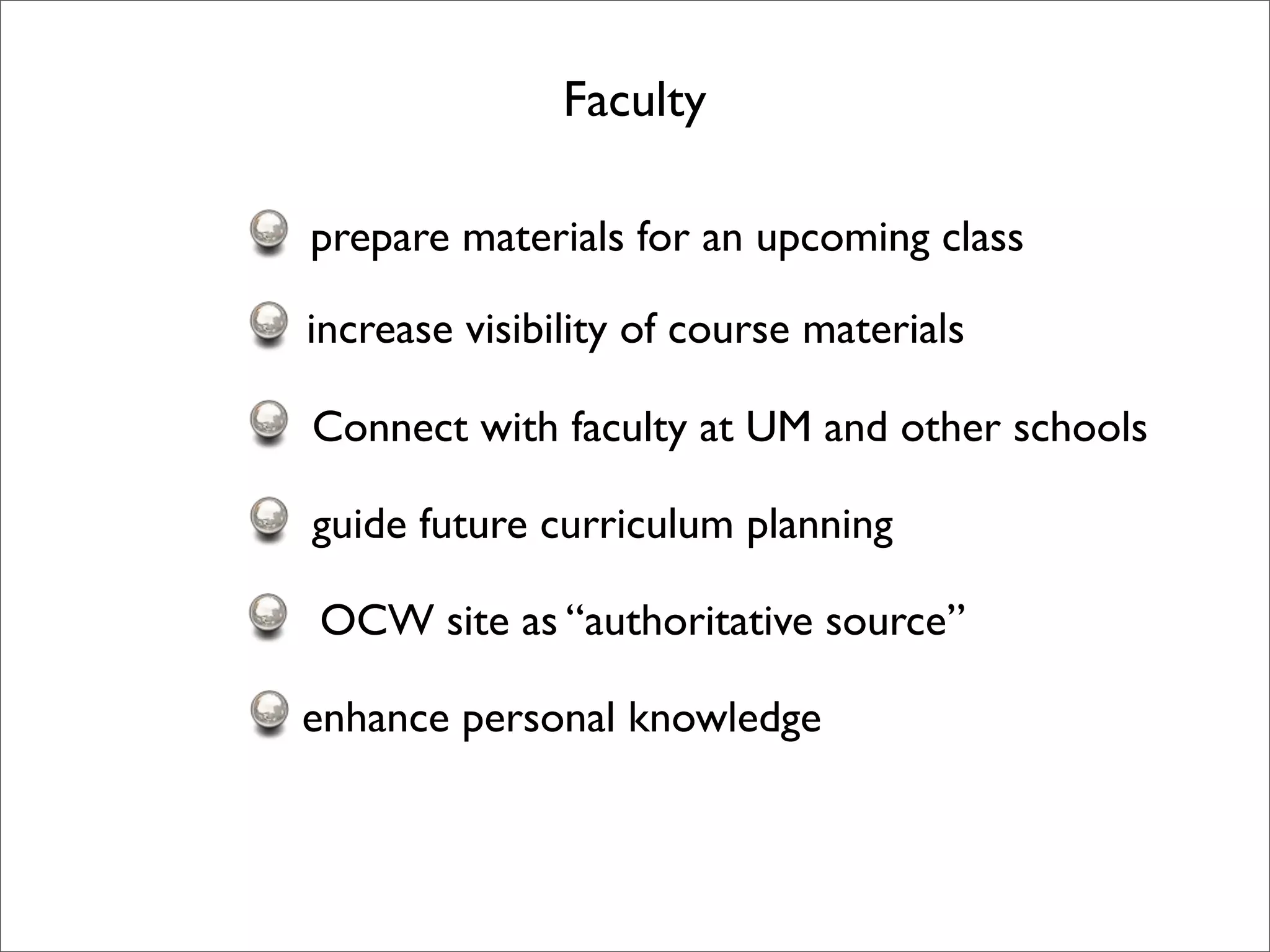 Michigan Open CourseWare dScribe and Intellectual Property introduction