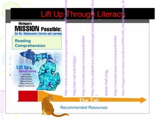 Comma Splice Recommended Resources The Tail Lift Up Through Literacy http://www.ncwiseowl.org/kscope/Hovercraft/Transformer/index.htm# http://etc.usf.edu/lit2go / http://voicethread.com/share/63494 / http://www.slideshare.net/jhinebaugh/stack-the-deck-forcomprehension / www.mel.org ,   http://voicethread.com/share/63494/ http://images.learnatest.com/SearchPDFs/501_Reading_Comp_3e.pdf Reading Comprehension 