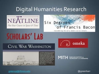 Digital Humanities Research

green19@illinois.edu

@greenharr

 