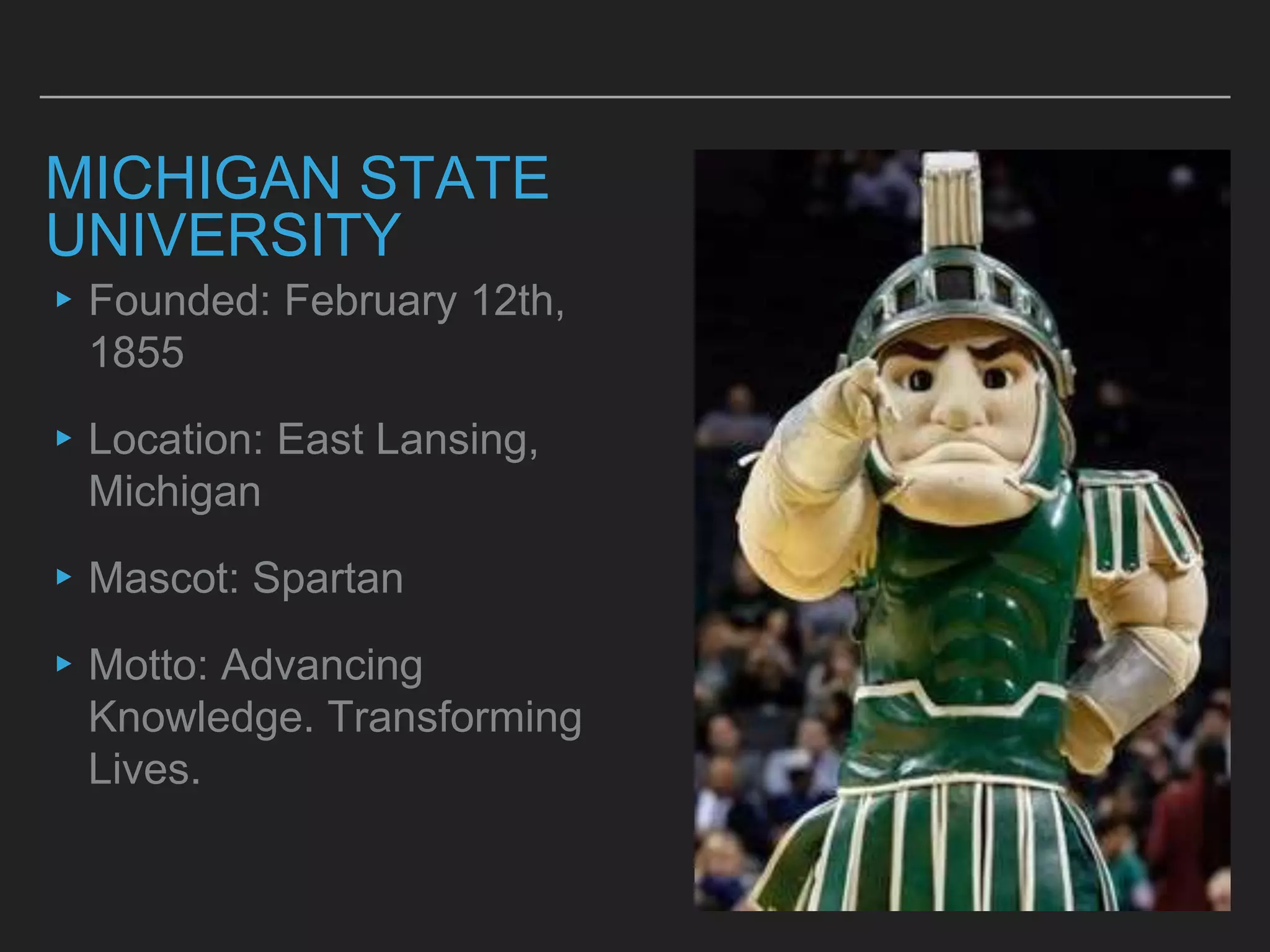 Ins and Outs of Michigan State University | PPTX