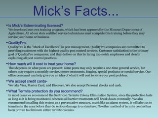 Members of the St. Louis, Missouri and National Pest Management Associations.