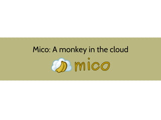 Mico: A monkey in the cloud
 
