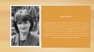 Eavan Boland Inheritance Literary Genres, Traditions, and Forms Across the World.pptx