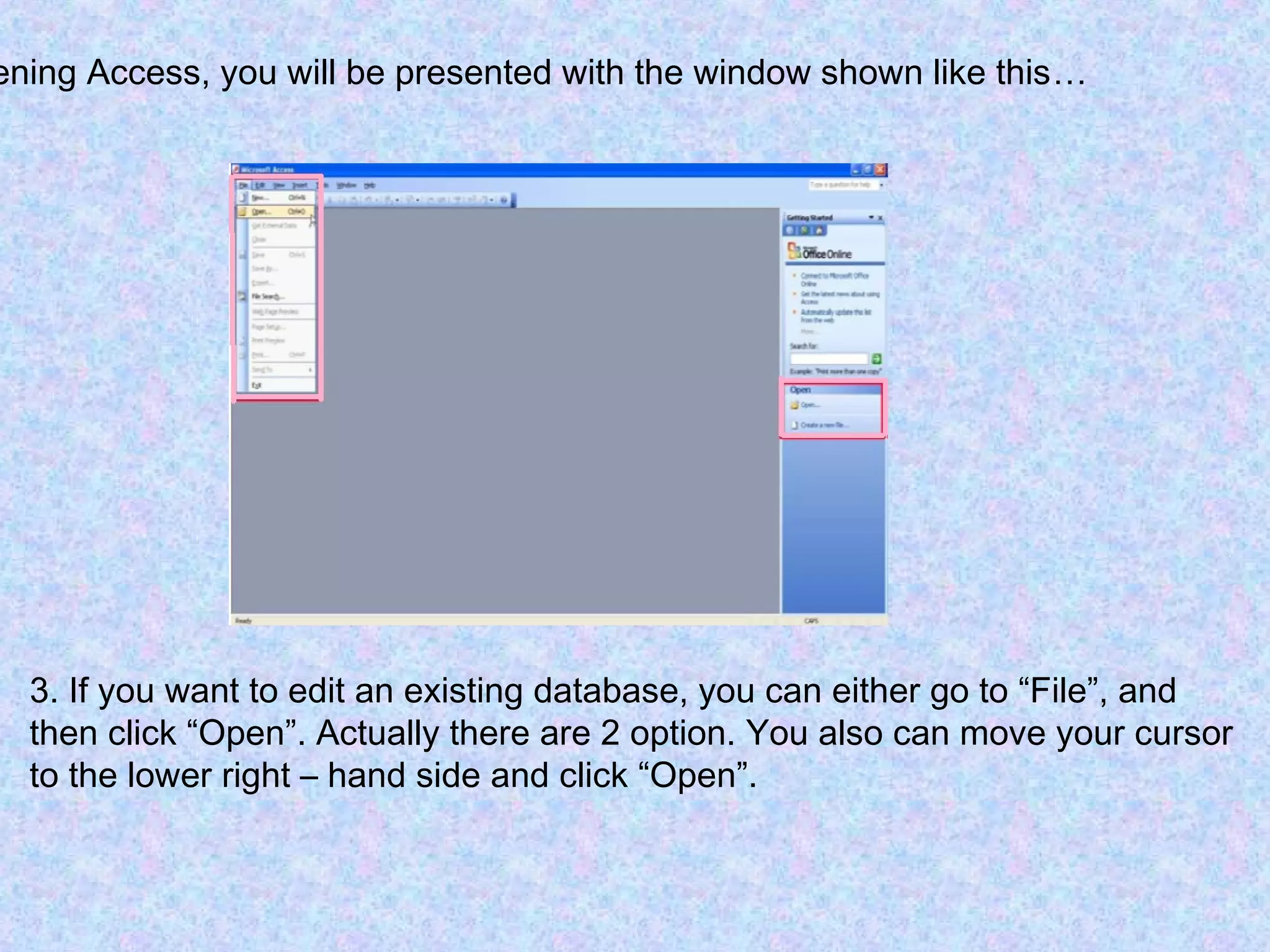 Ms Office Access Tutorial Microsoft Office Access 2003 Tutorial for Beginners | PPT
