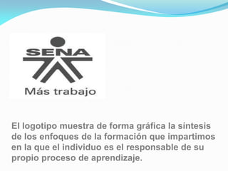 El logotipo muestra de forma gráfica la síntesis
de los enfoques de la formación que impartimos
en la que el individuo es el responsable de su
propio proceso de aprendizaje.
 