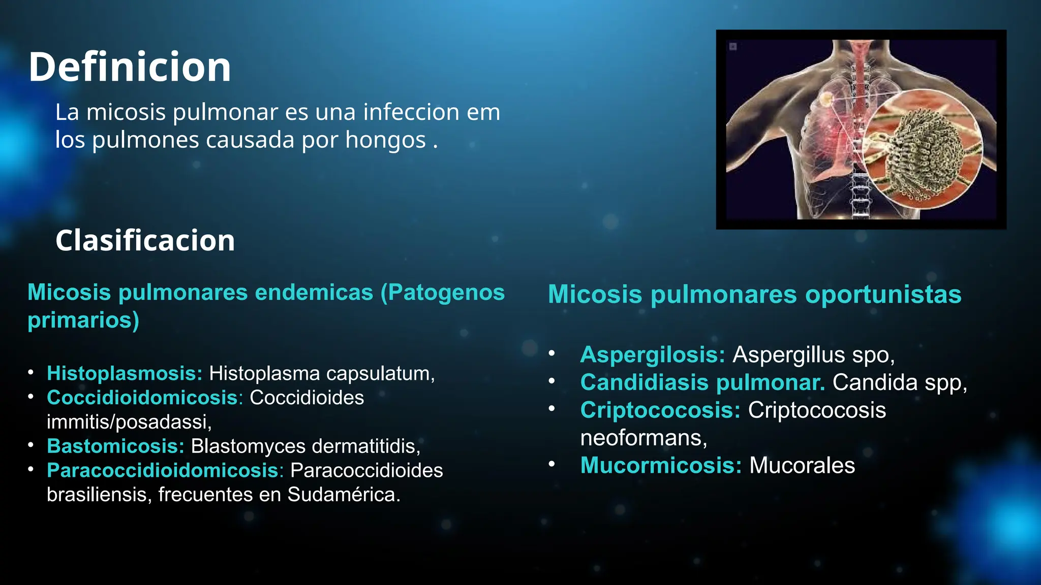 MICOSIS PULMONAR . Diapositiva pptx | PPTX