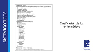 Clasificación de los
antimicóticos
 