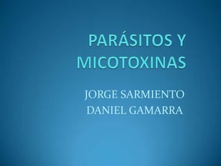 PARÁSITOS Y MICOTOXINAS JORGE SARMIENTO DANIEL GAMARRA 