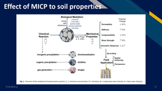 FR
Tri Ho Minh Le 17
Effect of MICP to soil properties
 