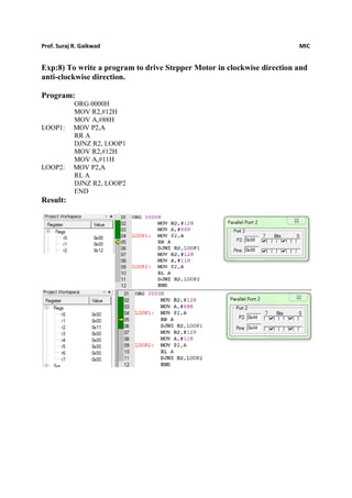 Mic practicals | PDF
