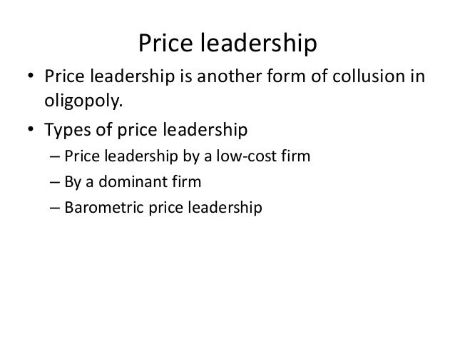 micro price leadership is a form of
