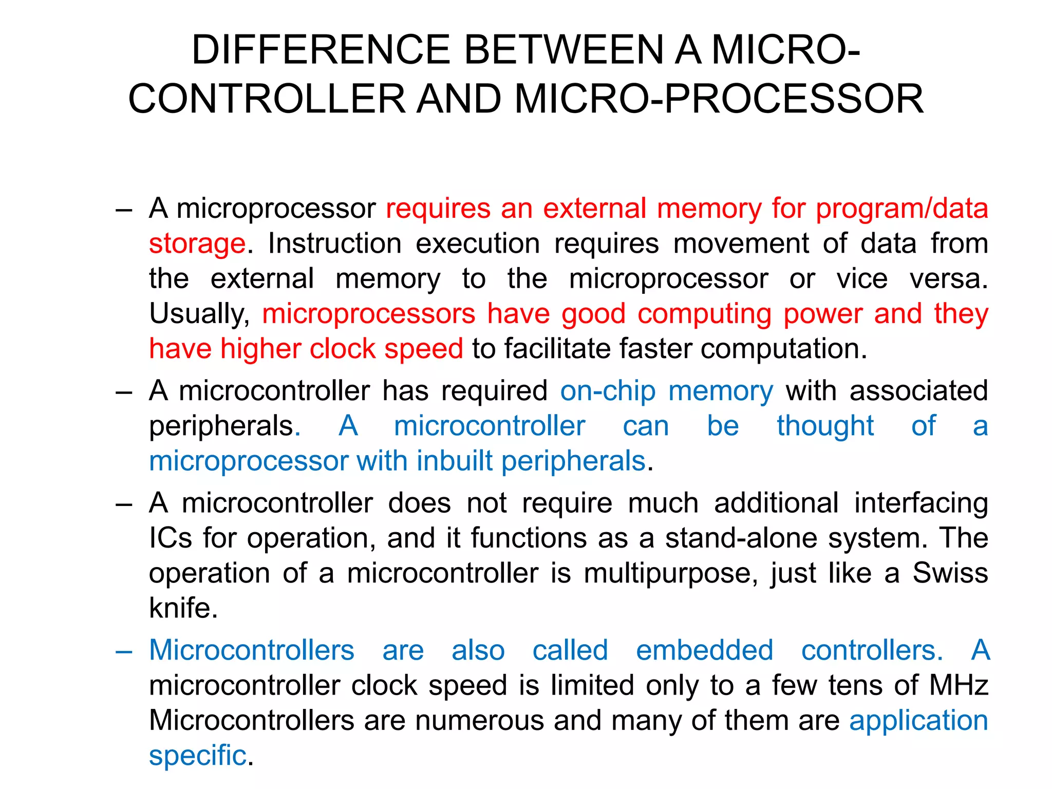 Microprocessor and microcontrollers | PPTX