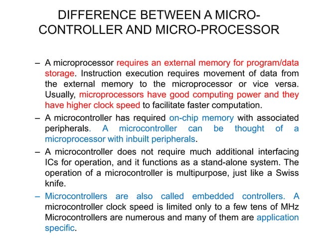 Microprocessor and microcontrollers | PPTX