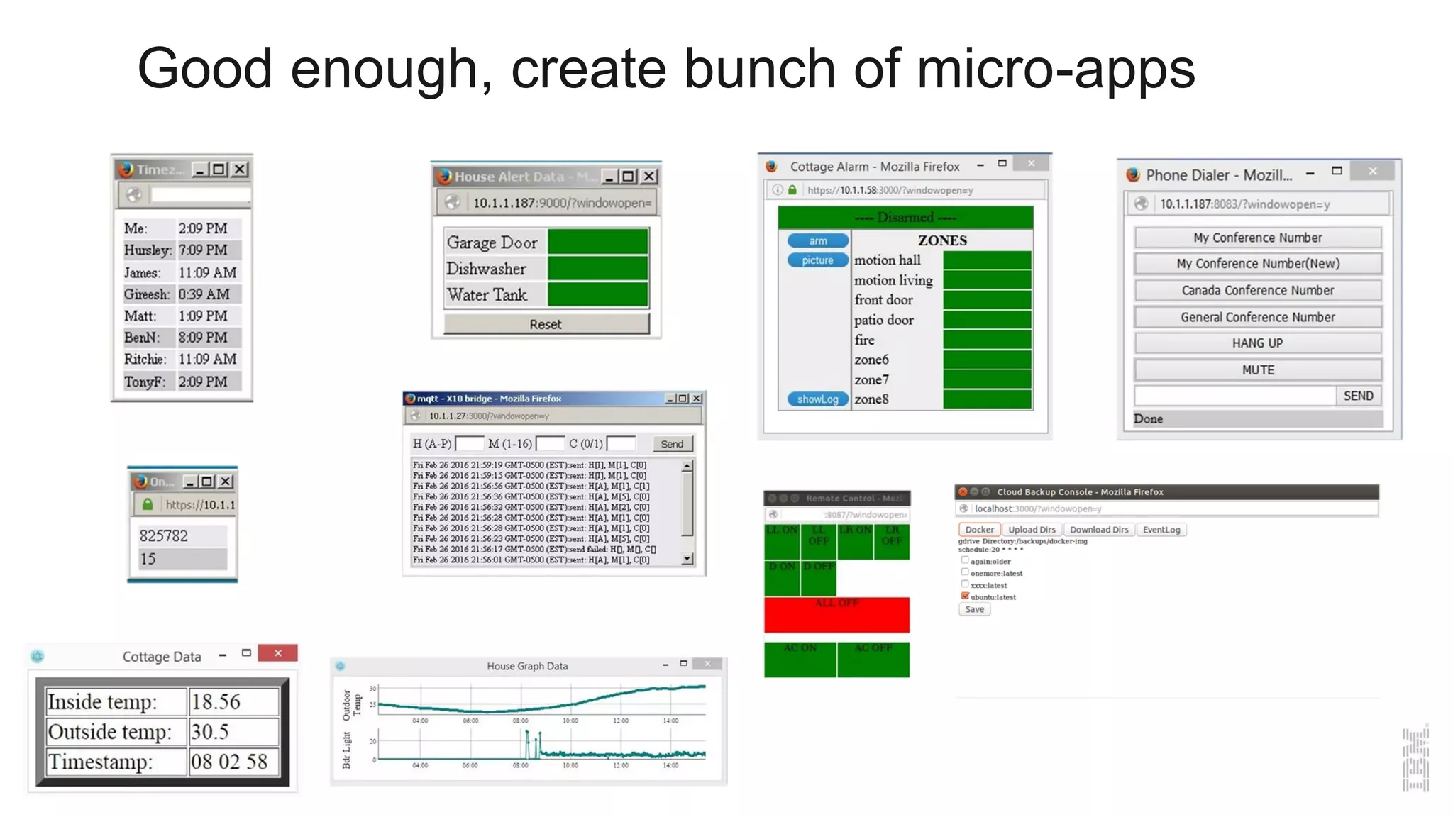 Good enough, create bunch of micro-apps
 