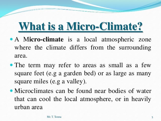 Lesson 4: Micro-Climate of an Urban Area