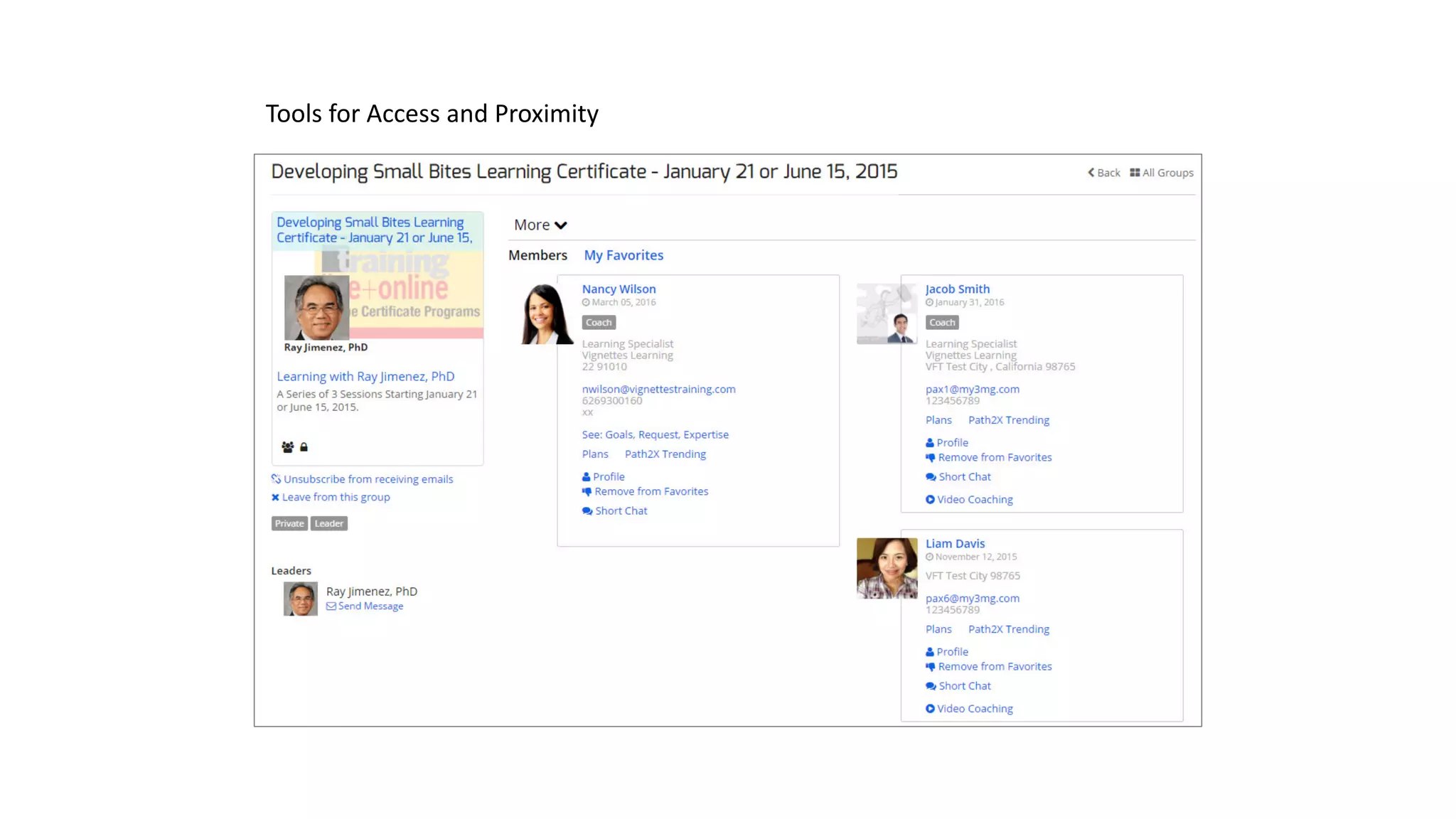 Tools for Access and Proximity
 
