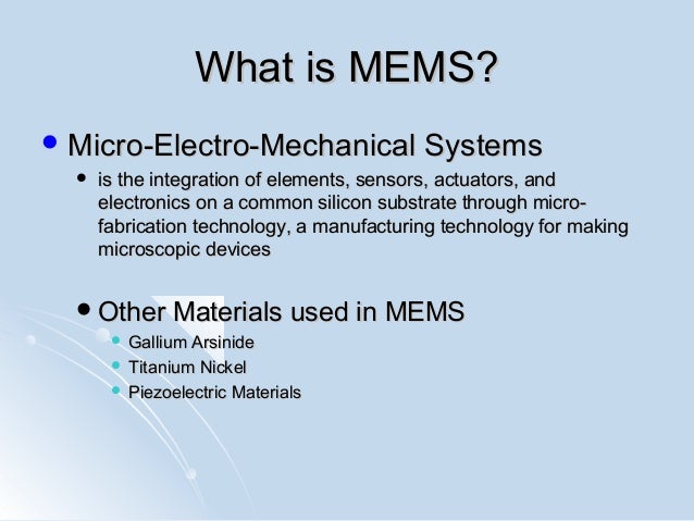microelectromechanical systems