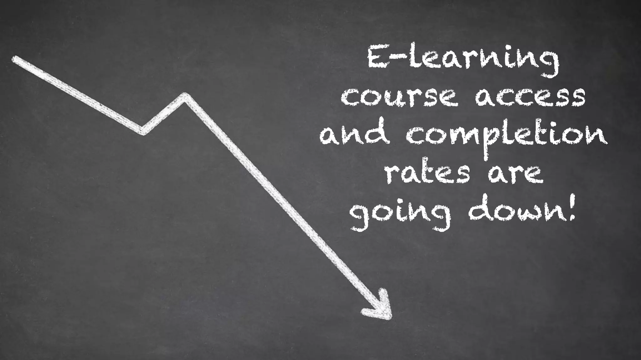 E-learning
course access
and completion
rates are
going down!
 