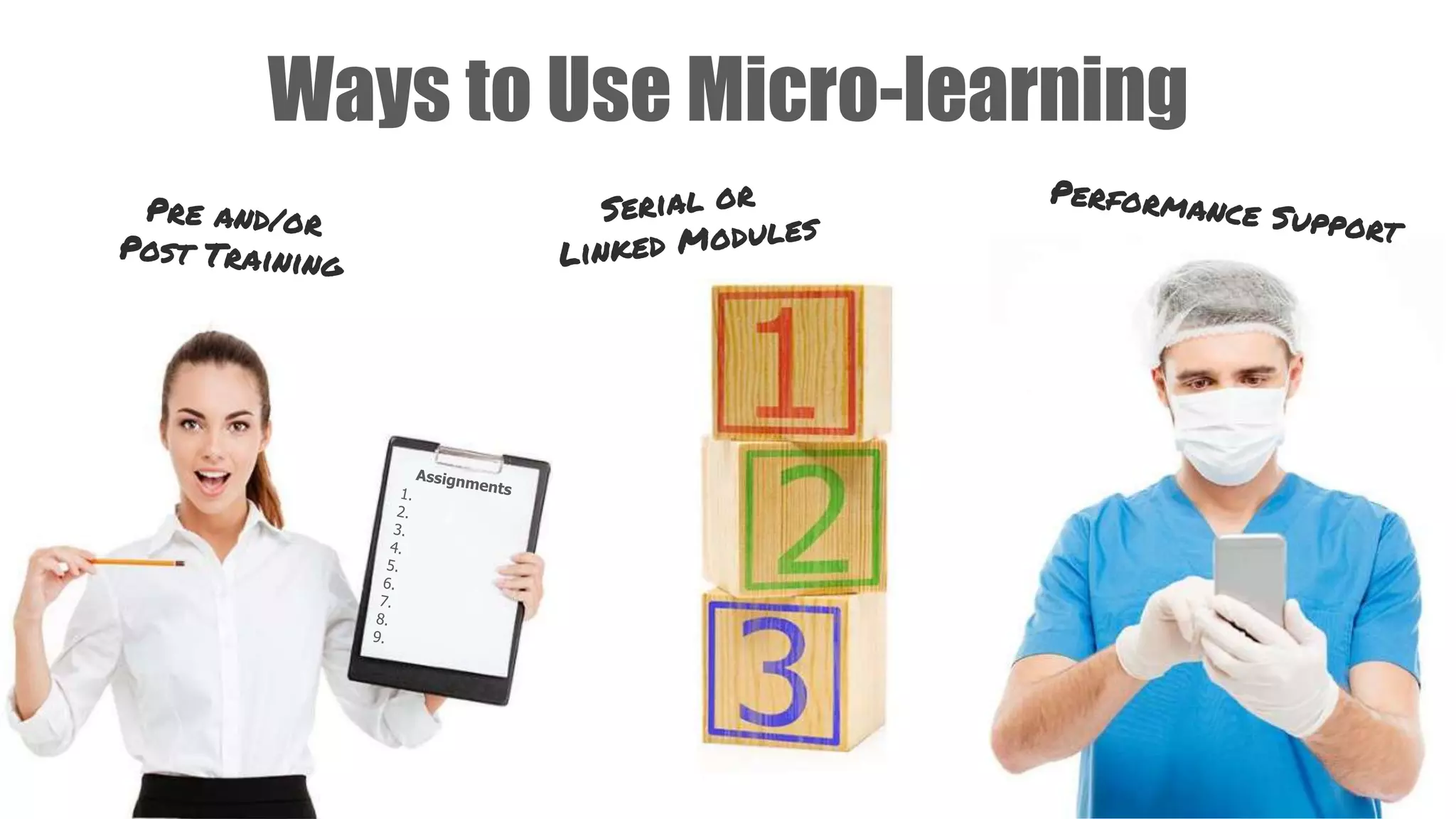 Ways to Use Micro-learning
 
