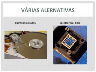 VÁRIAS	
  ALERNATIVAS	
  
Spintrônica:	
  MRG	
     Spintrônica:	
  Ship	
  
 