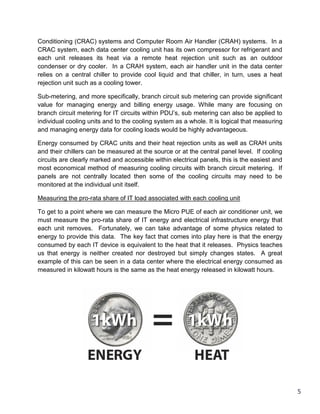 Micro PUE. The Key to Data Center Energy Savings. | PDF