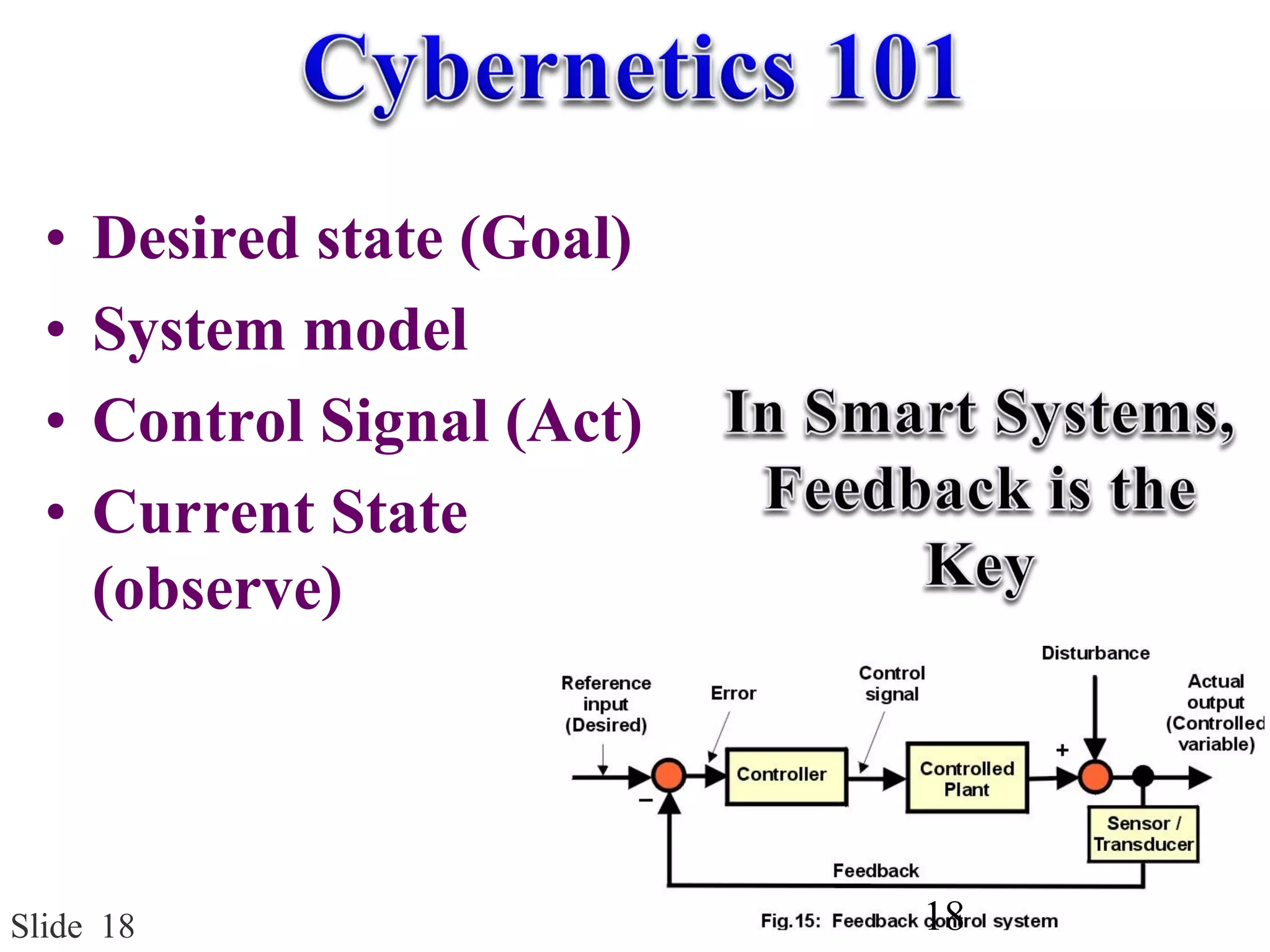 © Ramesh JainSlide 18
• Desired state (Goal)
• System model
• Control Signal (Act)
• Current State
(observe)
18
 