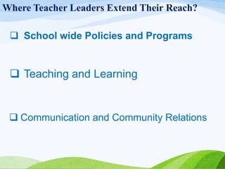 PPT - Superintendent's Teacher Leader Academy PowerPoint