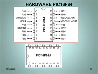 HARDWARE PIC16F84
17/05/2023 14
 