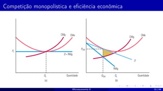 Competição monopolística e eficiência econômica
Microeconomia II 10 / 64
 