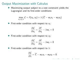 Cost Function Minimization Math Micro 8 - Cost Minimization Microeconmics | PDF