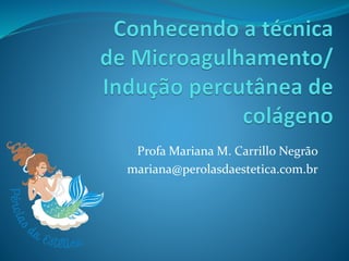 Profa Mariana M. Carrillo Negrão
mariana@perolasdaestetica.com.br
 