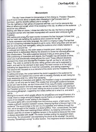GCSE Film Studies: Micro analysis examples | PDF