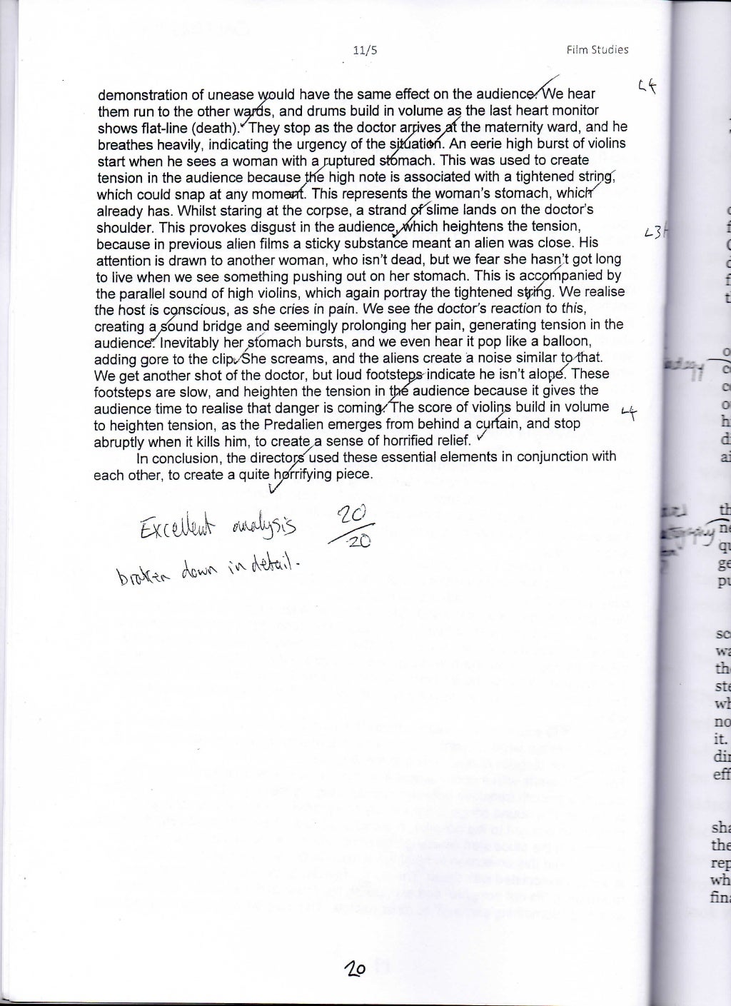 Film analysis essay outline image