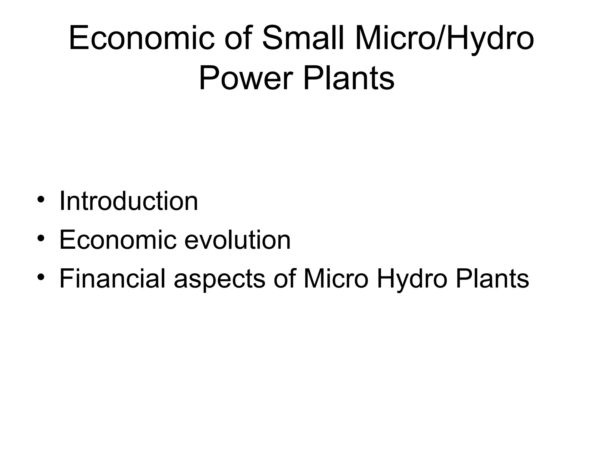 Micro and small hydro energy systems | PPT